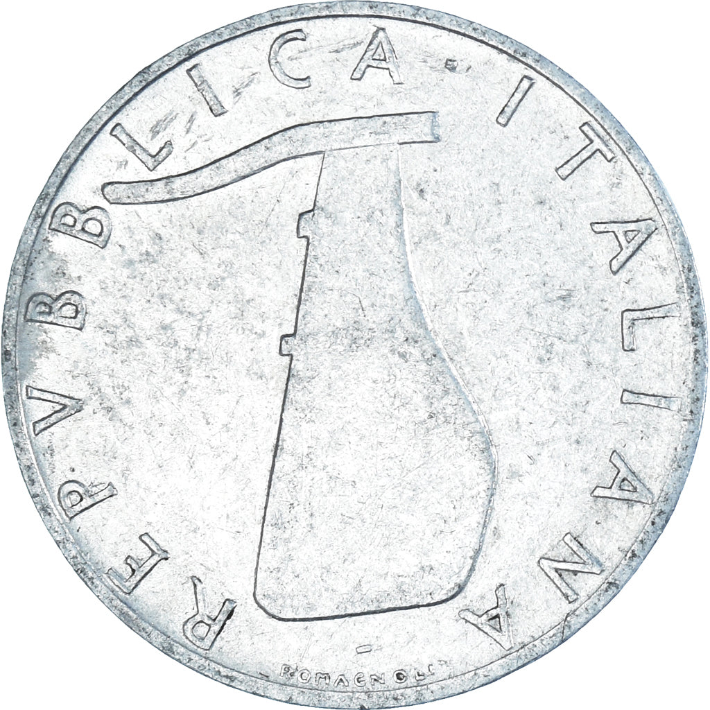 Münze, Italien, 5 Lire, 1955