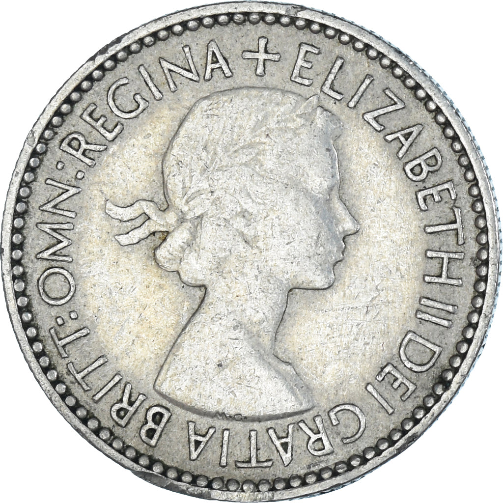 Coin, Great Britain, 6 Pence, 1953