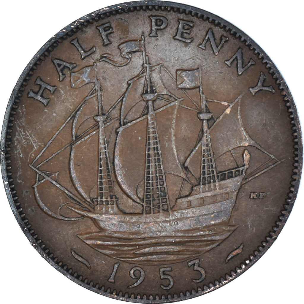Moneta, Gran Bretagna, 1/2 Penny, 1953