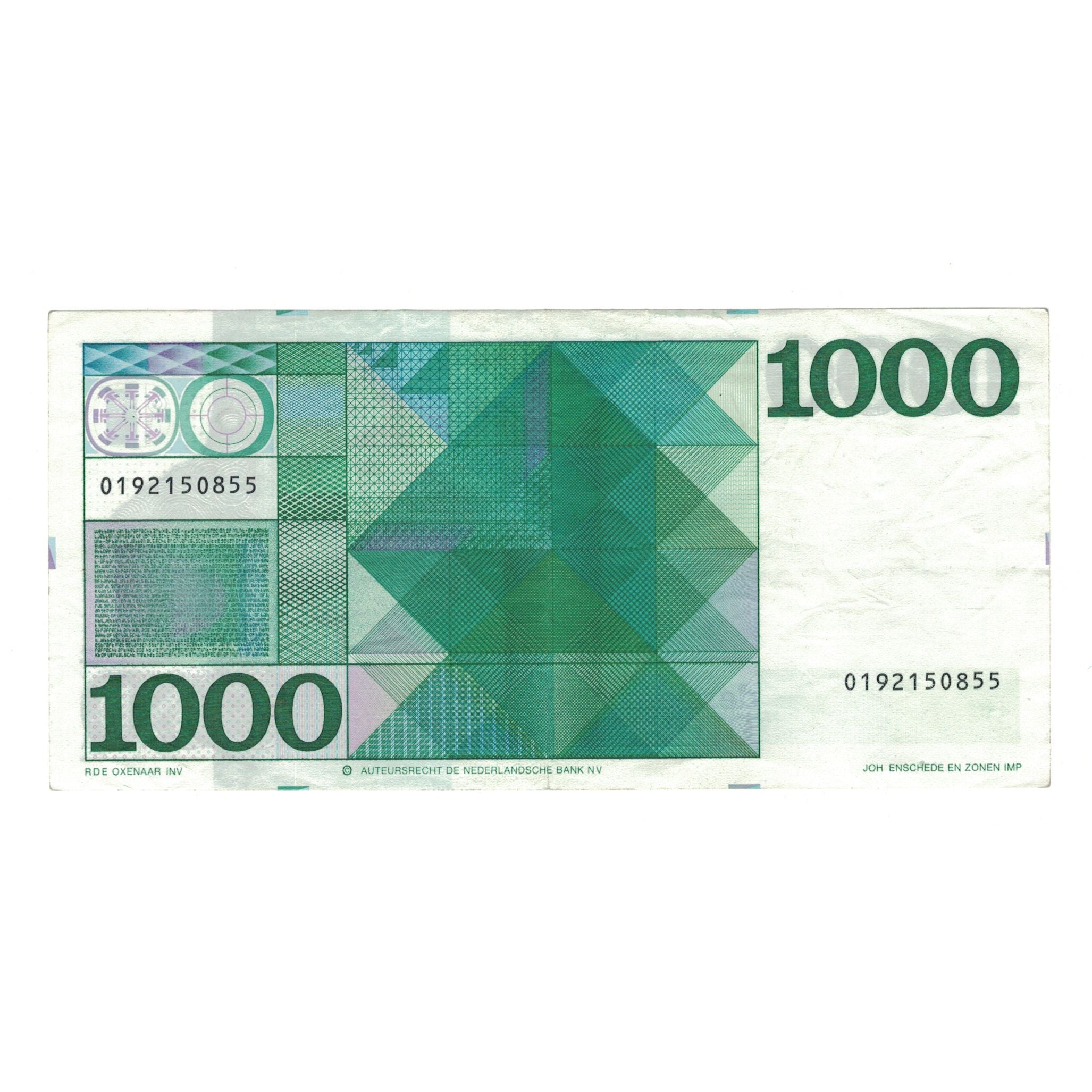 Banknote, Netherlands, 1000 Gulden, 1972, 1972-03-30, KM:94a, AU(50-53)