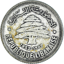 Moneda, Líbano, 50 Piastres, 1952