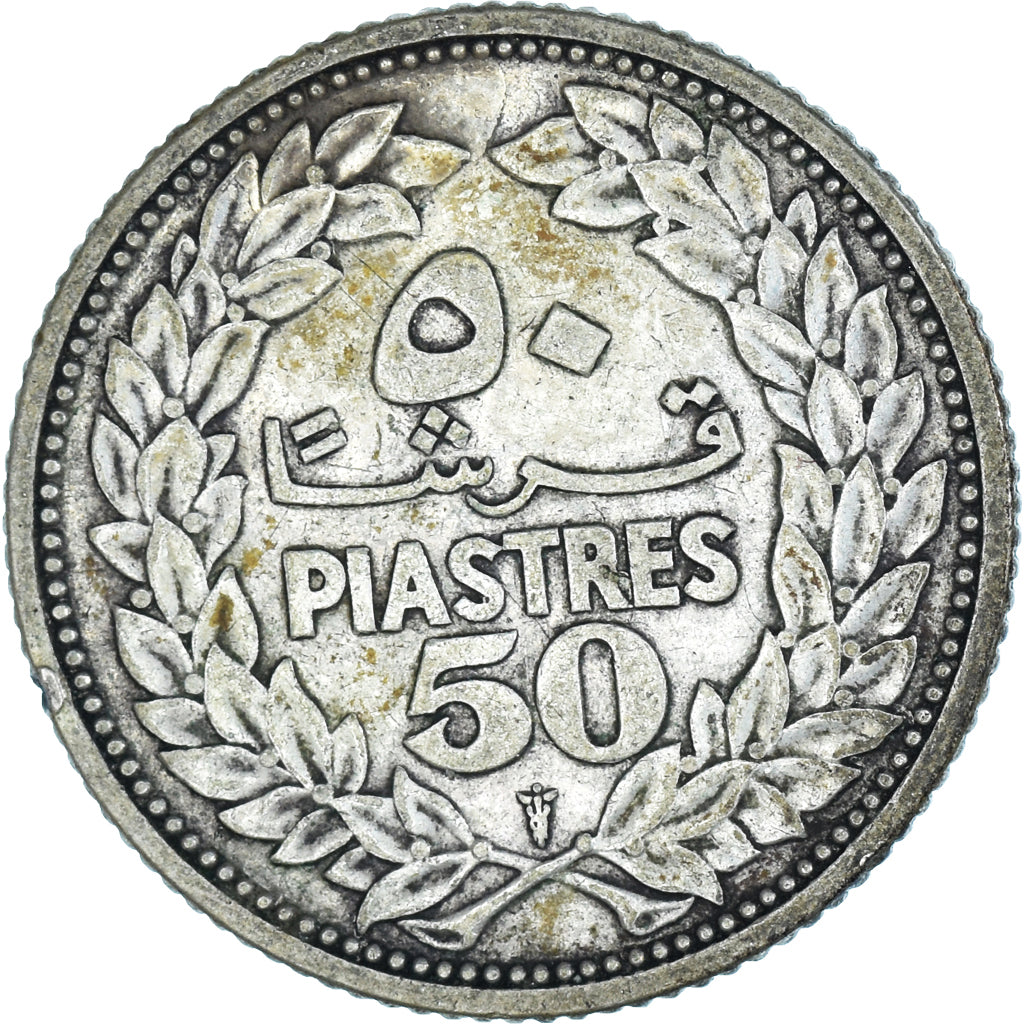 Monnaie, Liban , 50 Piastres, 1952