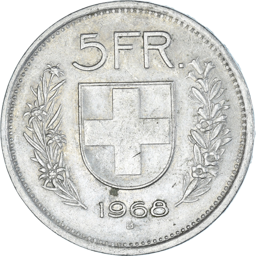 Coin, Switzerland, 5 Francs, 1968