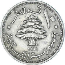 Moneda, Líbano, 10 Piastres, 1961