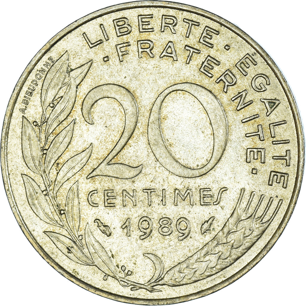 Münze, Frankreich, 20 Centimes, 1989