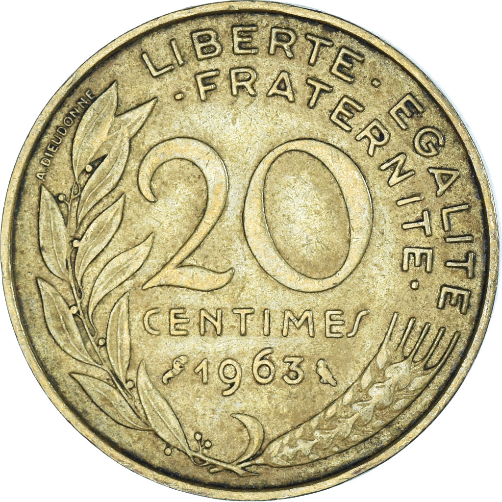 Münze, Frankreich, 20 Centimes, 1963