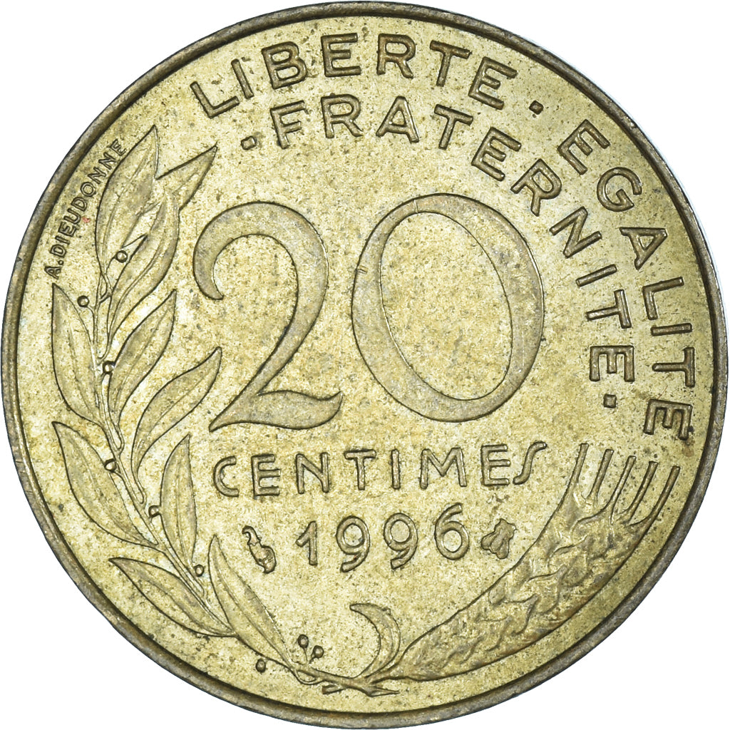 Moneta, Francia, 20 Centimes, 1996