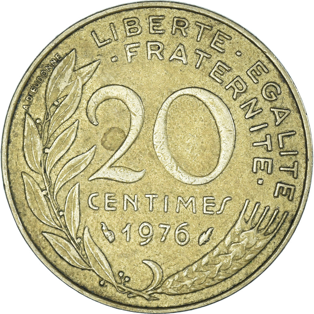 Coin, France, 20 Centimes, 1976