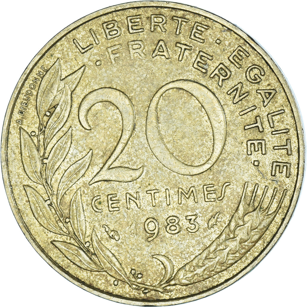 Münze, Frankreich, 20 Centimes, 1983