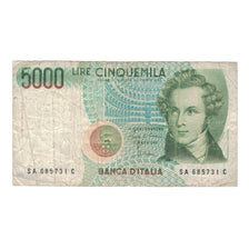 Banconote, Italia, 5000 Lire, 1985, 1985-01-04, KM:111a, MB+