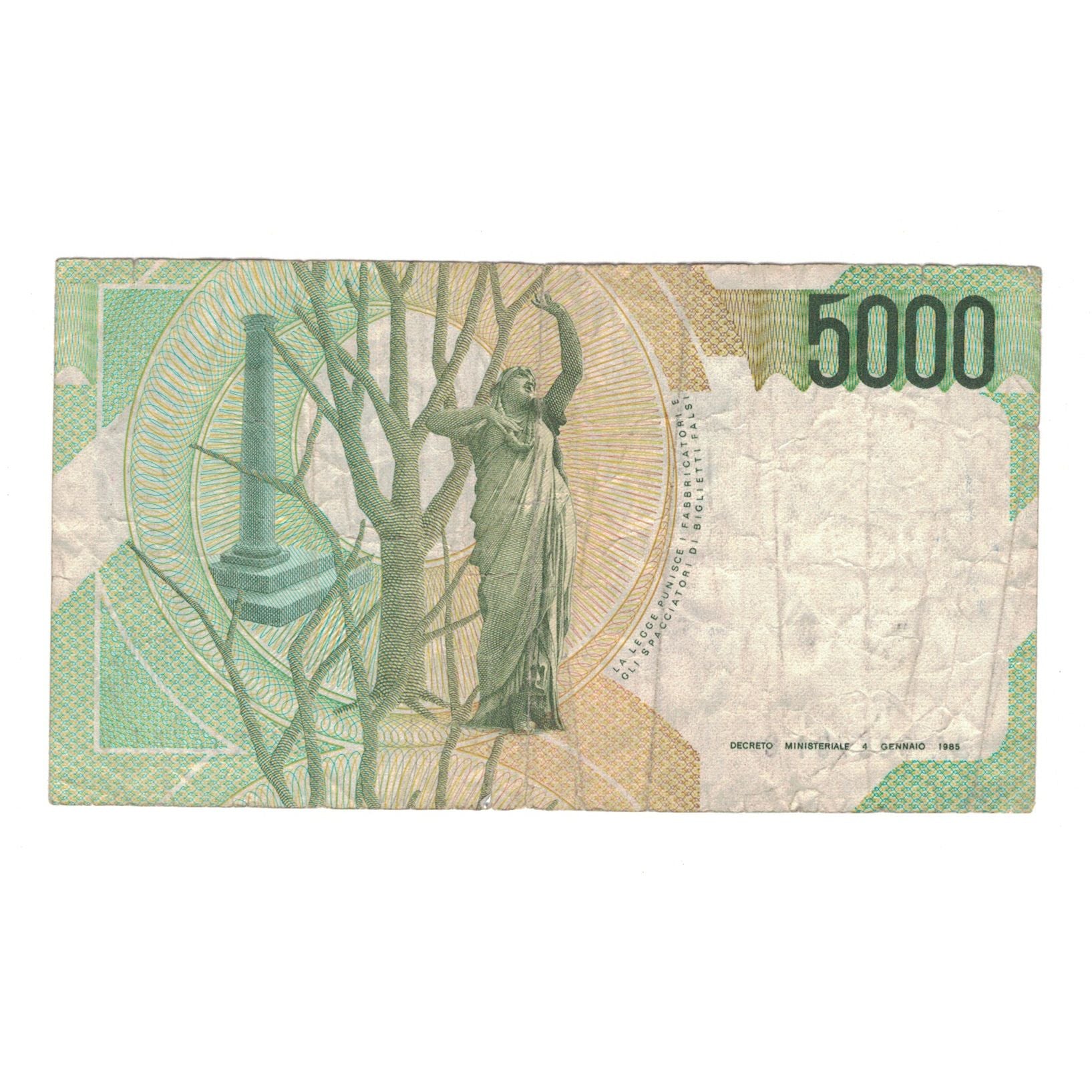 Banknote, Italy, 5000 Lire, 1985, 1985-01-04, KM:111a, VF(30-35)