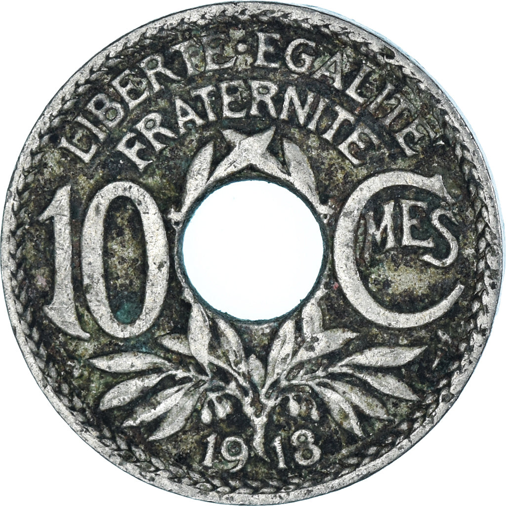 Coin, France, 10 Centimes, 1918
