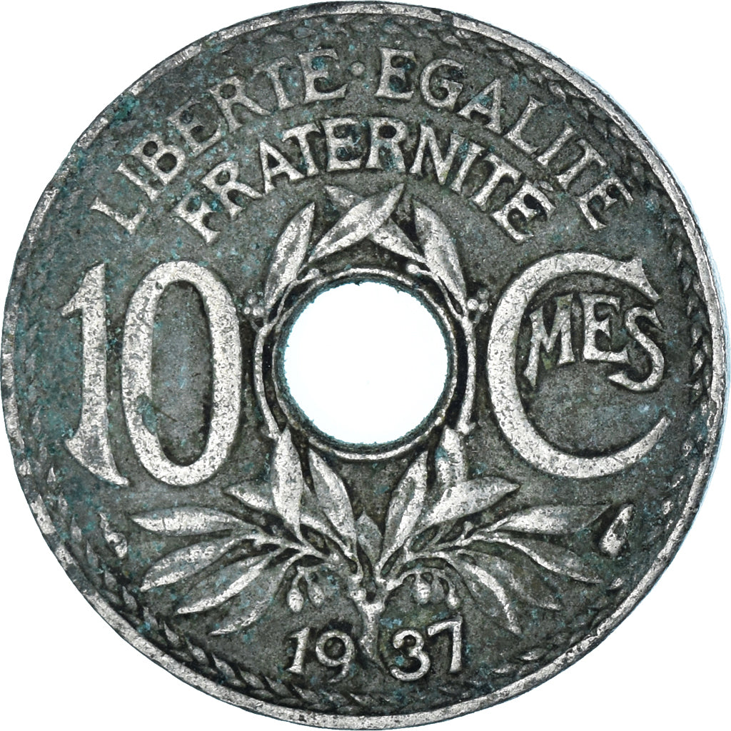 Coin, France, 10 Centimes, 1937