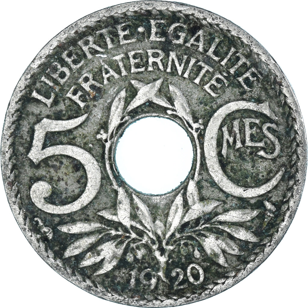 Monnaie, France, 5 Centimes, 1920