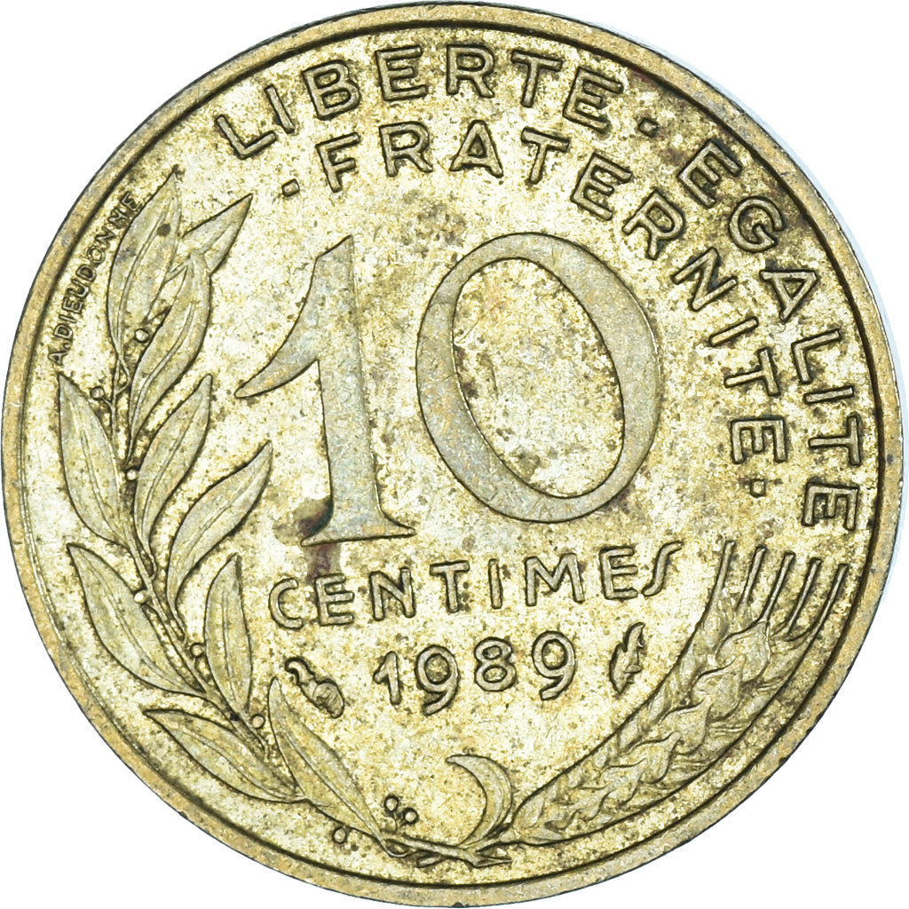 Moneta, Francia, 10 Centimes, 1989
