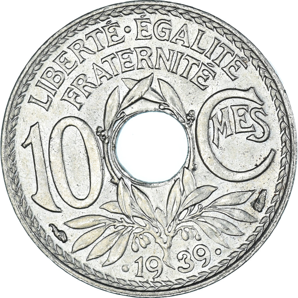 Moneta, Francia, 10 Centimes, 1939