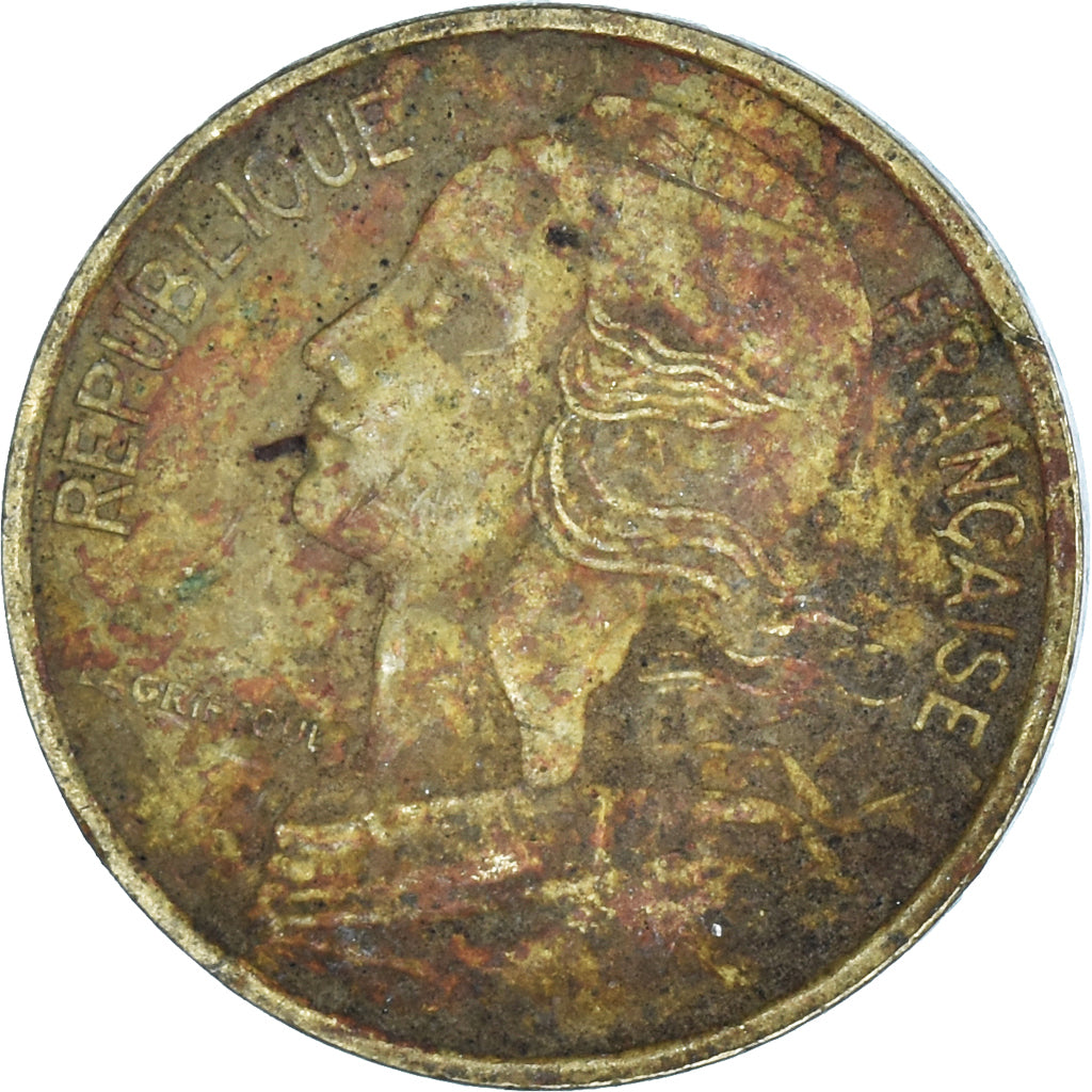 Moeda, França, 5 Centimes, 1985