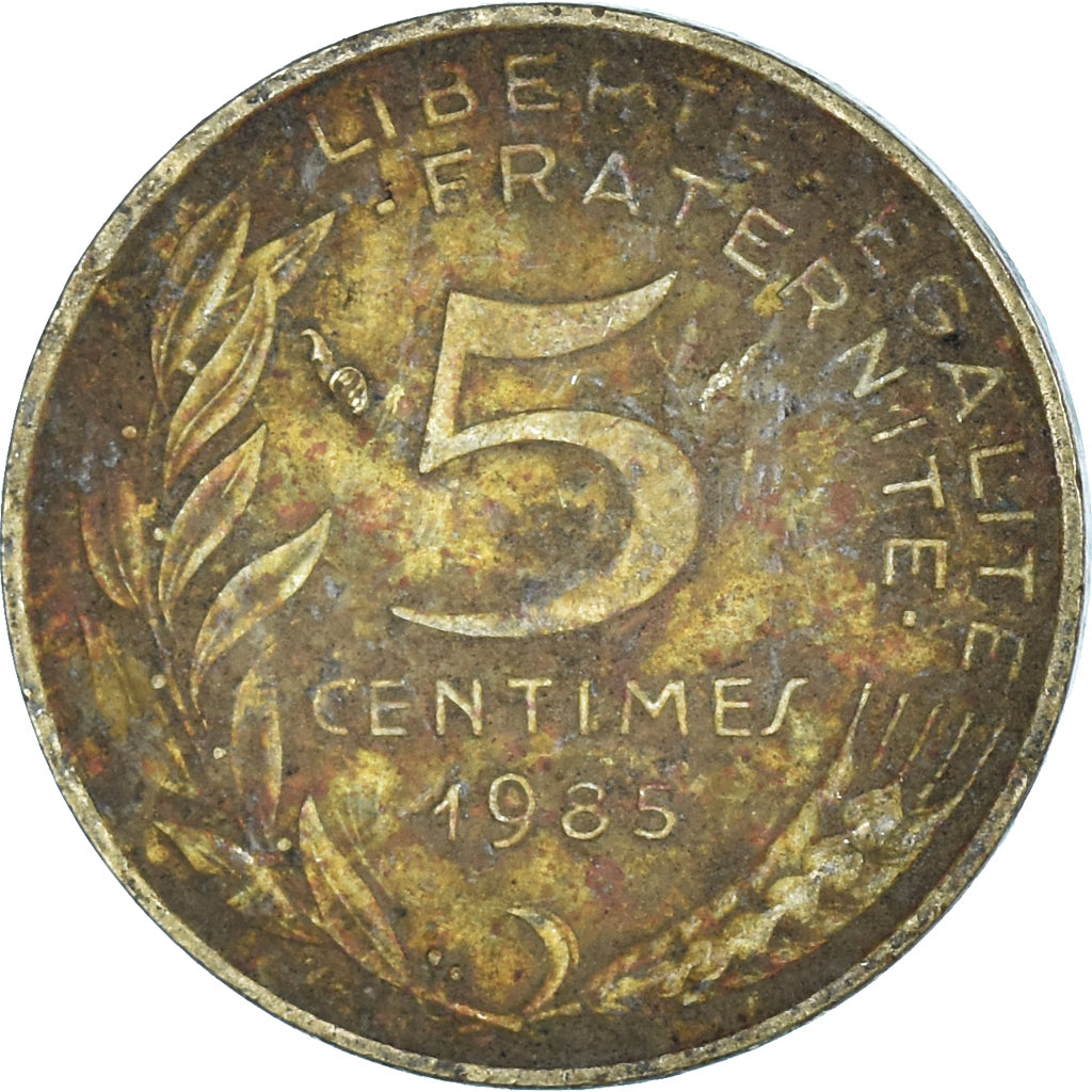 Moeda, França, 5 Centimes, 1985