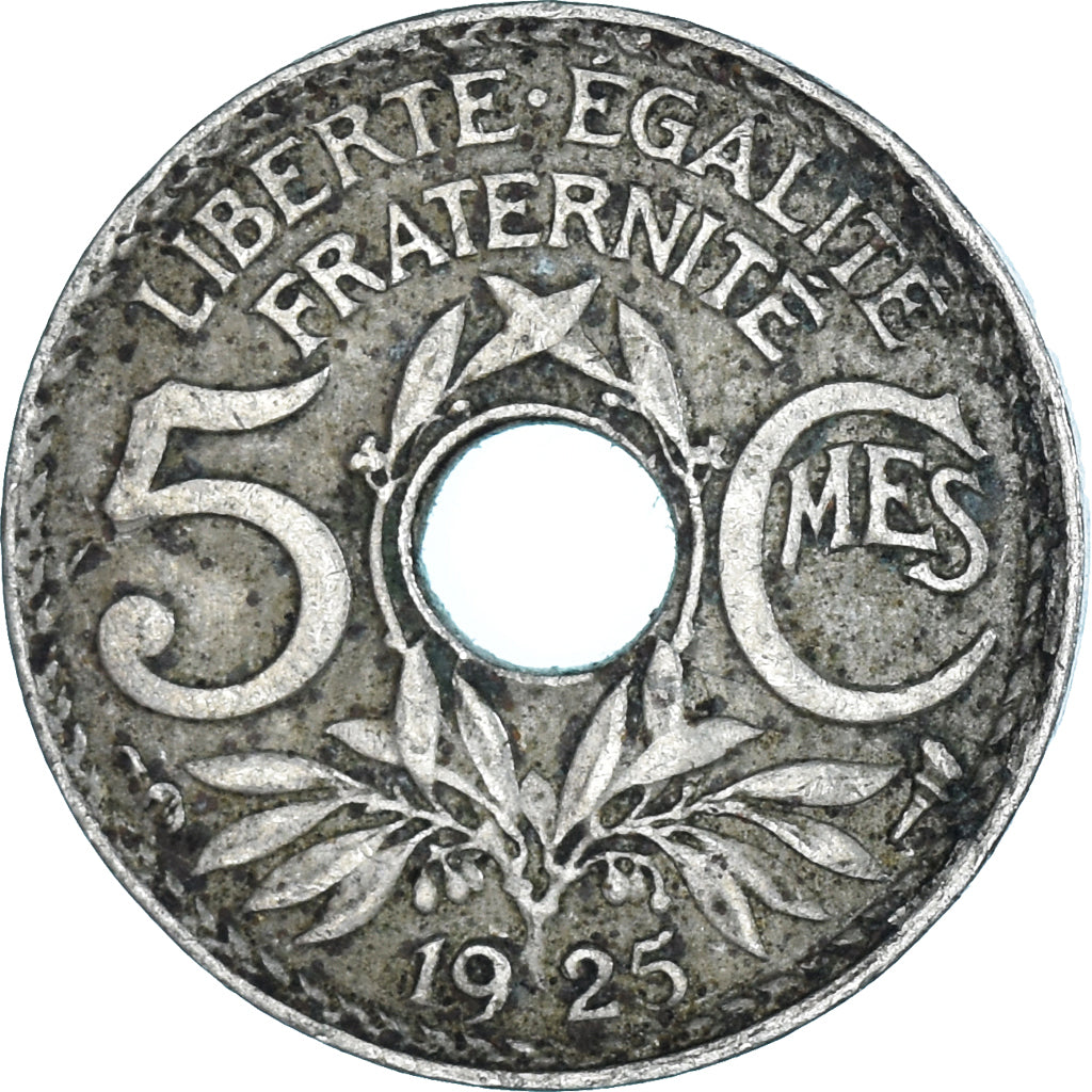 Munten, Frankrijk, 5 Centimes, 1925