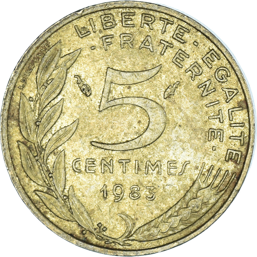 Moneta, Francja, 5 Centimes, 1983