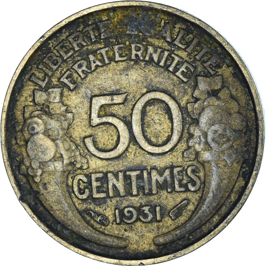 Münze, Frankreich, 50 Centimes, 1931