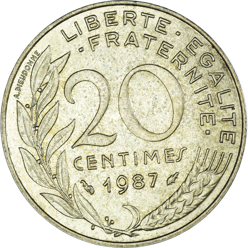 Münze, Frankreich, 20 Centimes, 1987