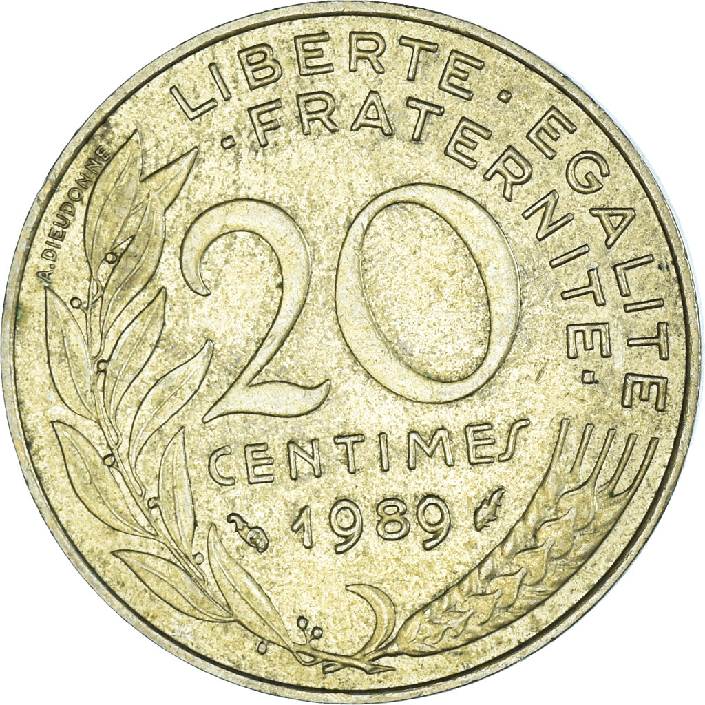 Münze, Frankreich, 20 Centimes, 1989