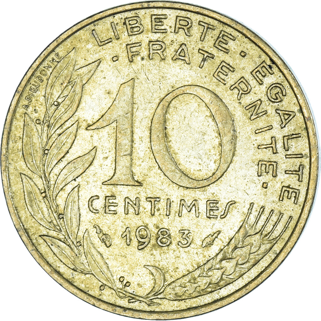 Coin, France, 10 Centimes, 1983