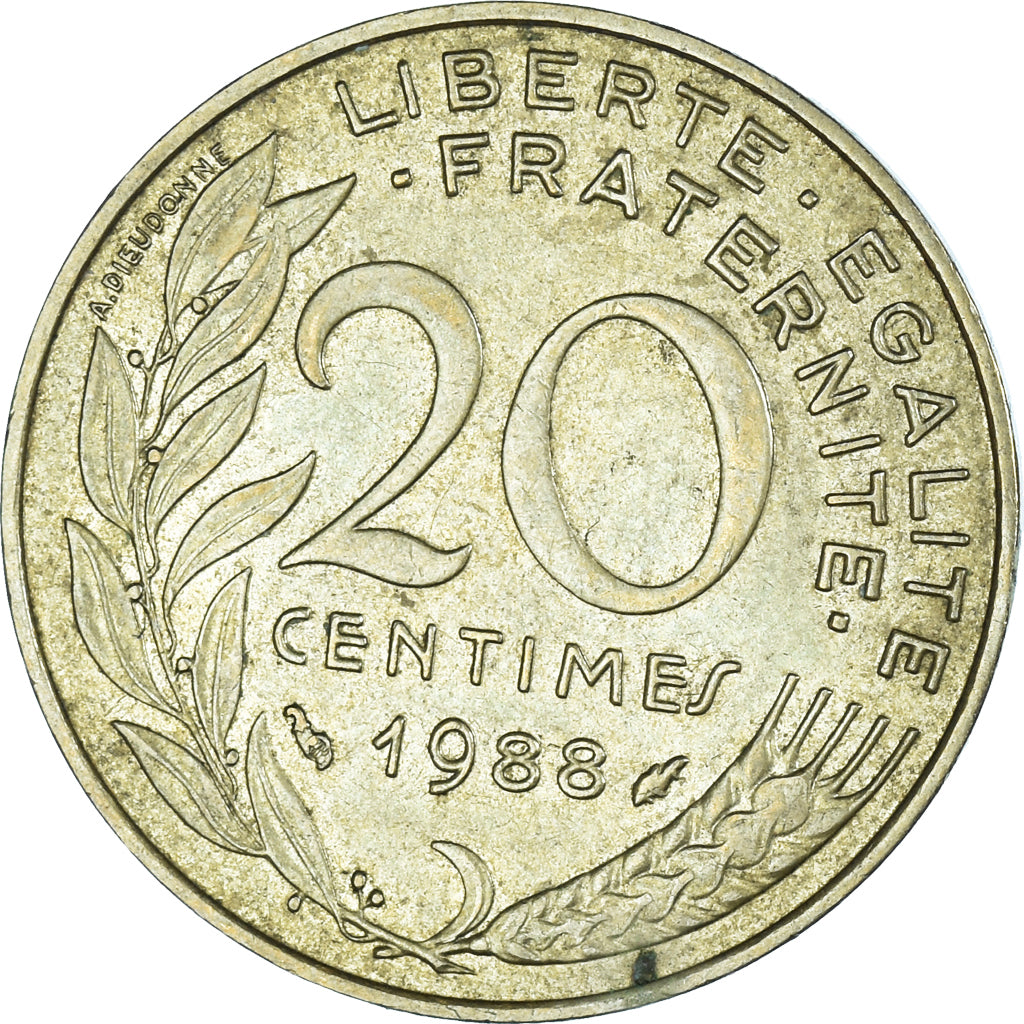 Münze, Frankreich, 20 Centimes, 1988