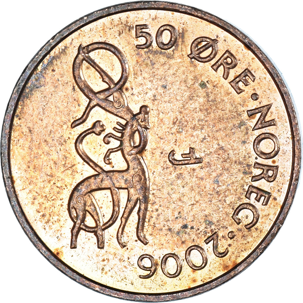 Moneta, Norvegia, 50 Öre, 2006