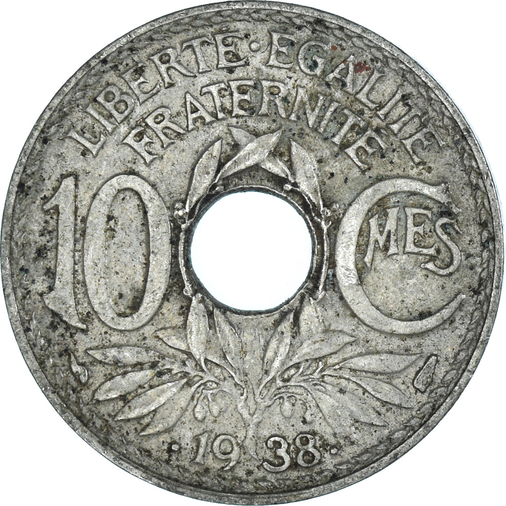 Münze, Frankreich, 10 Centimes, 1938