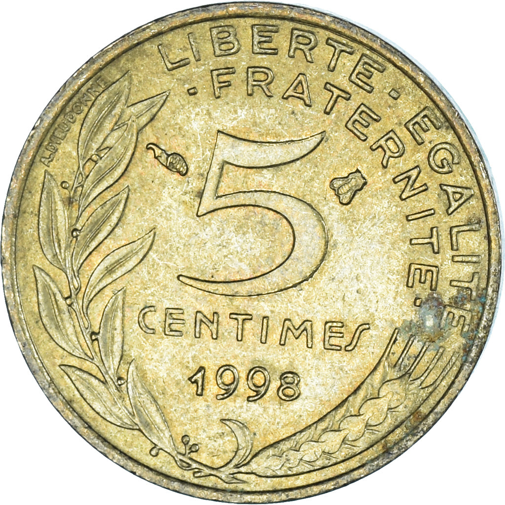 Moneta, Francia, 5 Centimes, 1998
