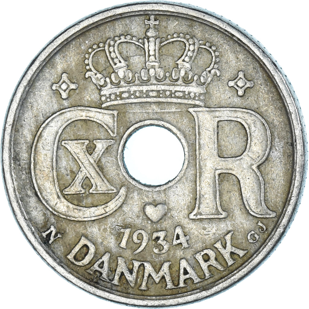 Munten, Denemarken, 10 Öre, 1934
