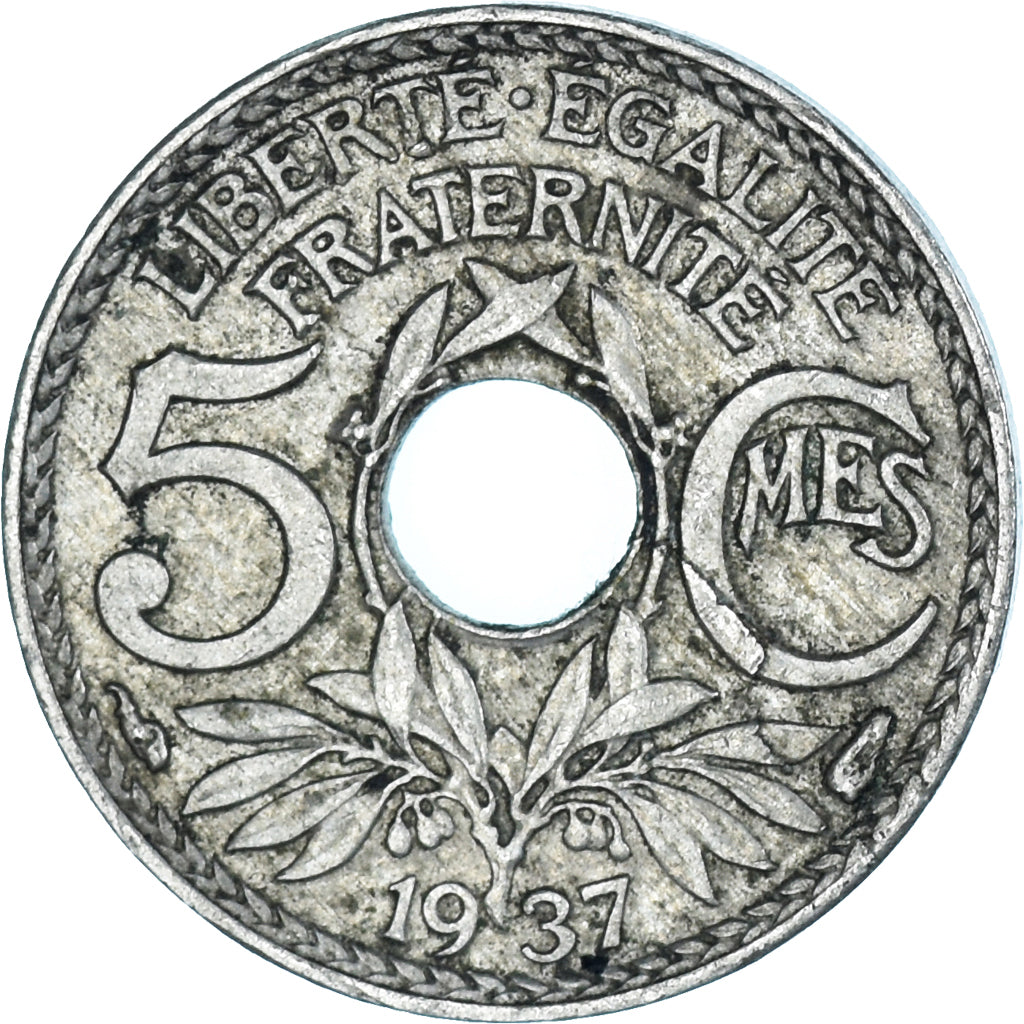 Moneta, Francia, 5 Centimes, 1937