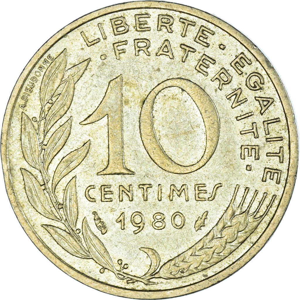Coin, France, 10 Centimes, 1980