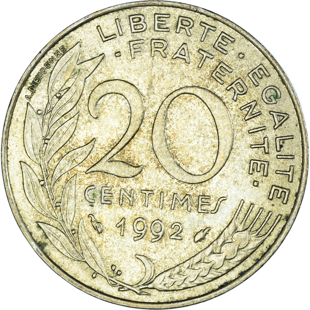 Moneta, Francia, 20 Centimes, 1992