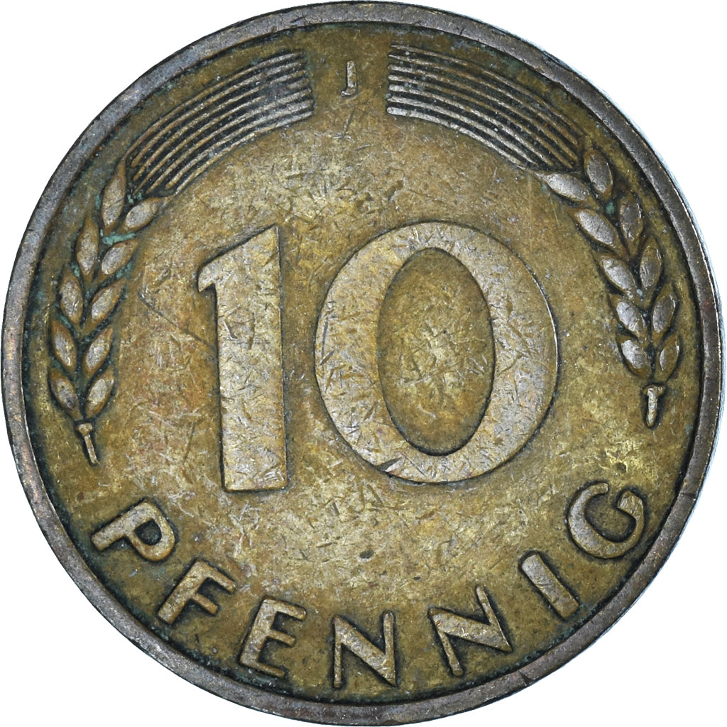 Monnaie, Allemagne, 10 Pfennig, 1950