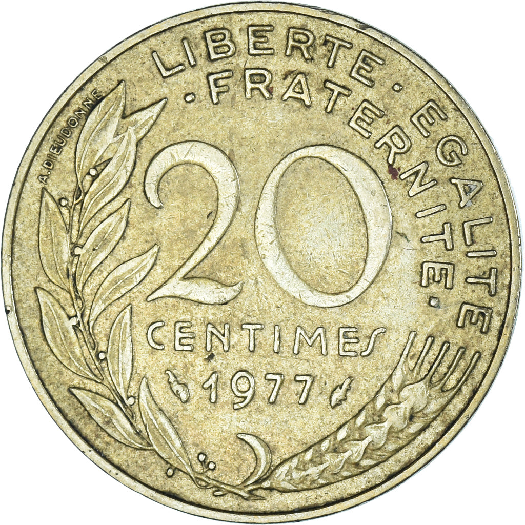 Münze, Frankreich, 20 Centimes, 1977
