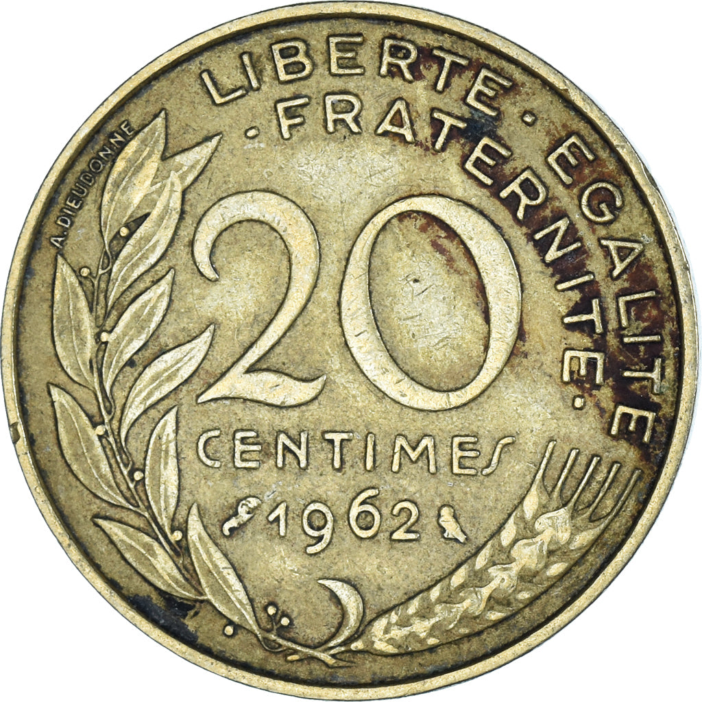 Coin, France, 20 Centimes, 1962