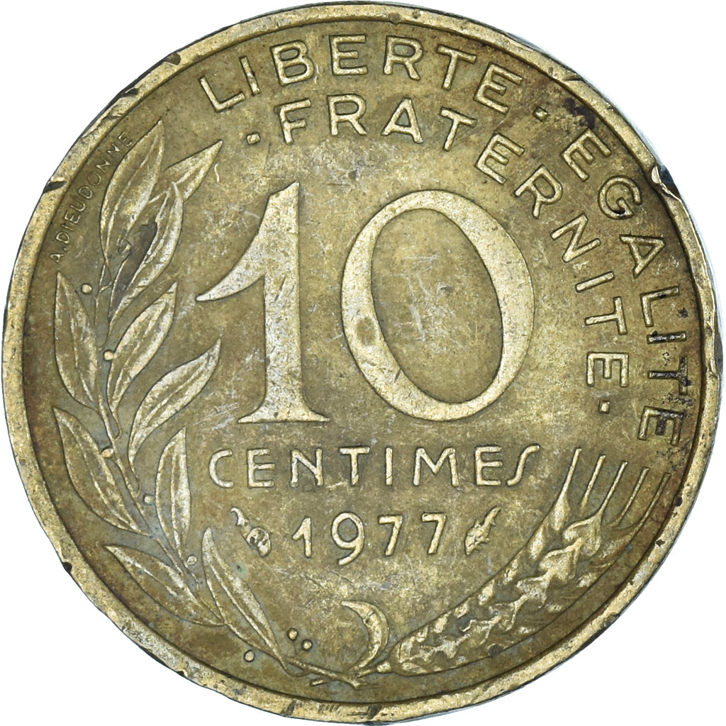 Moneta, Francia, 10 Centimes, 1977