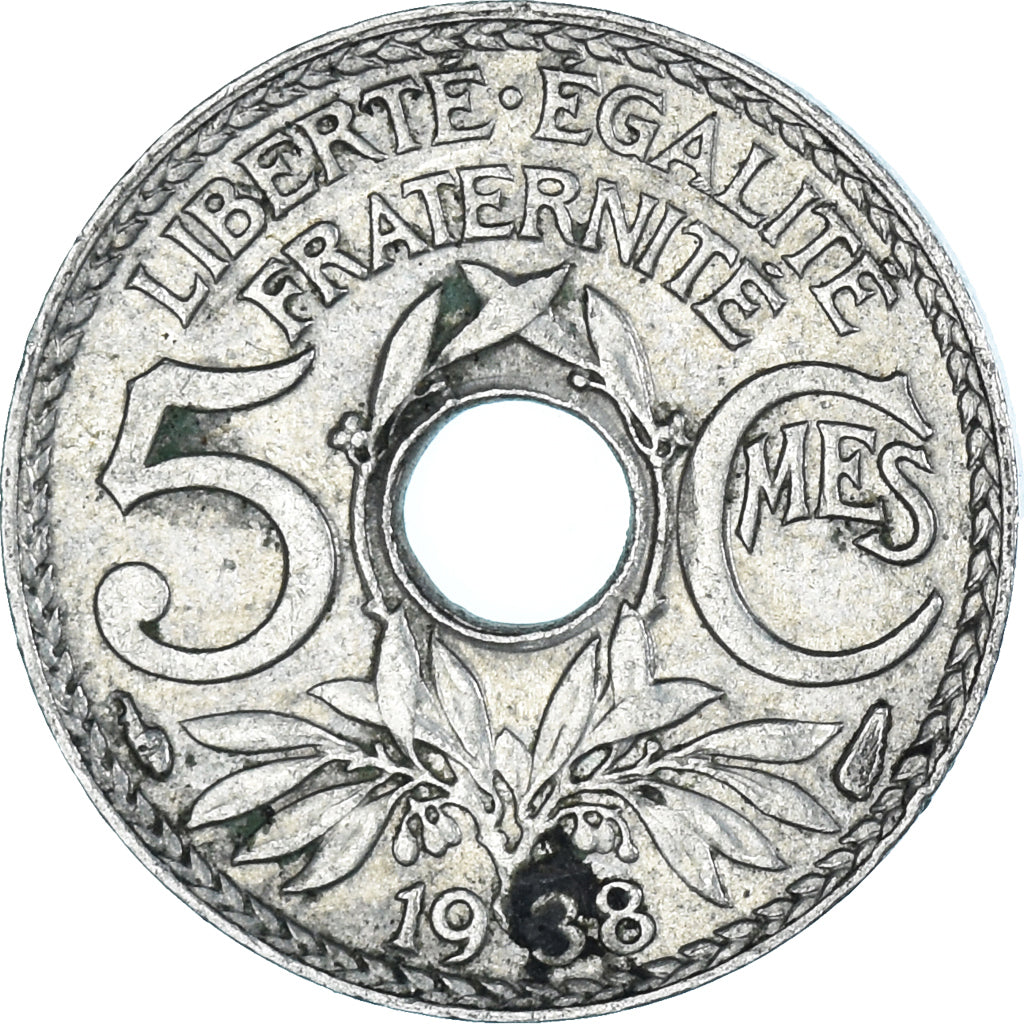 Coin, France, 5 Centimes, 1938