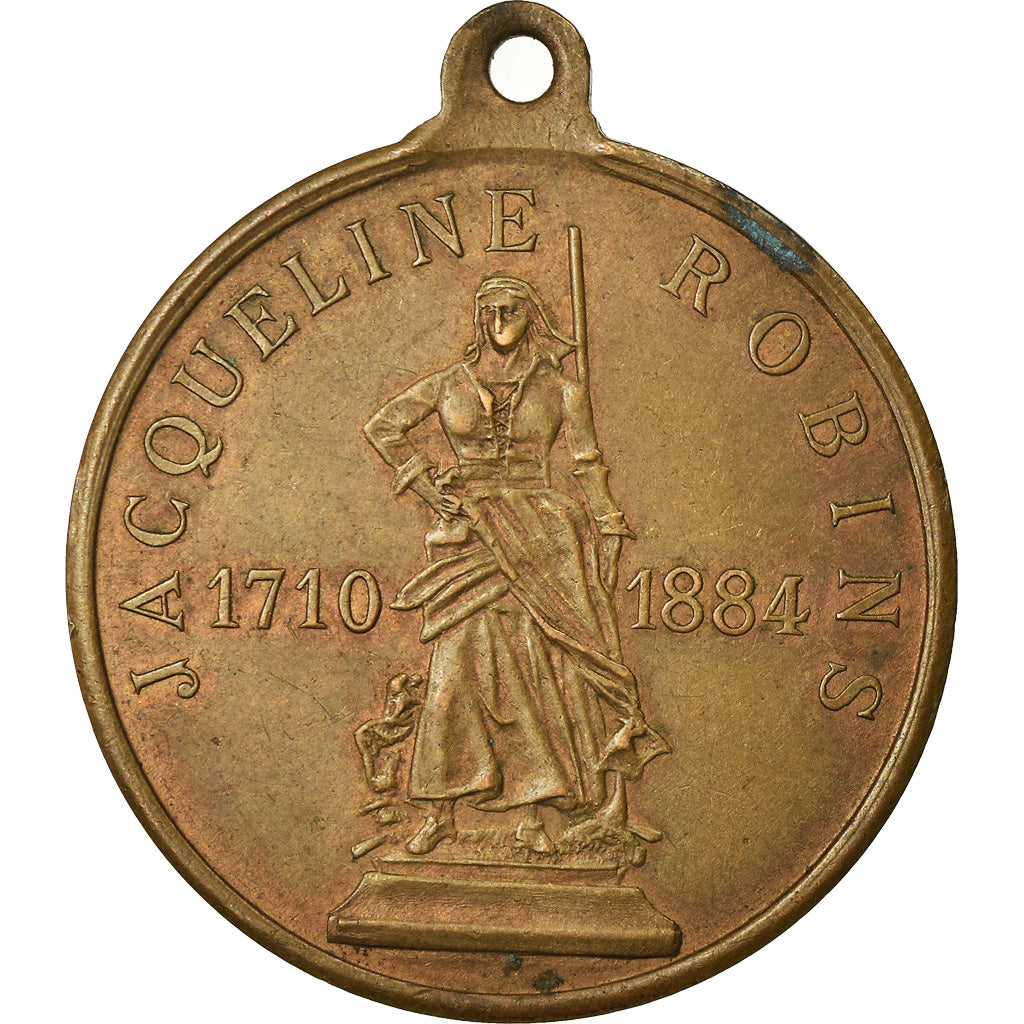 France, Medal, Inauguration de la Statue de Jacqueline Robins, Saint-Omer, 1884