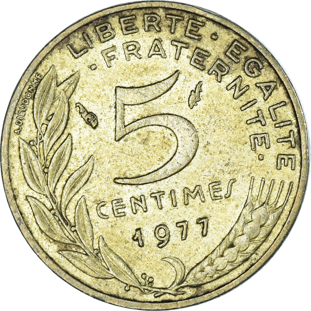 Münze, Frankreich, 5 Centimes, 1977