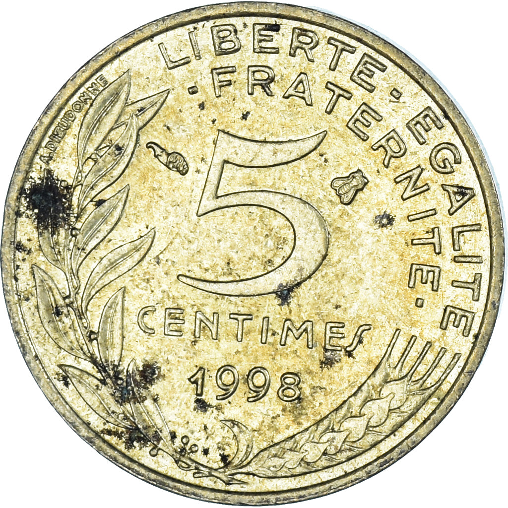 Moneta, Francia, 5 Centimes, 1998