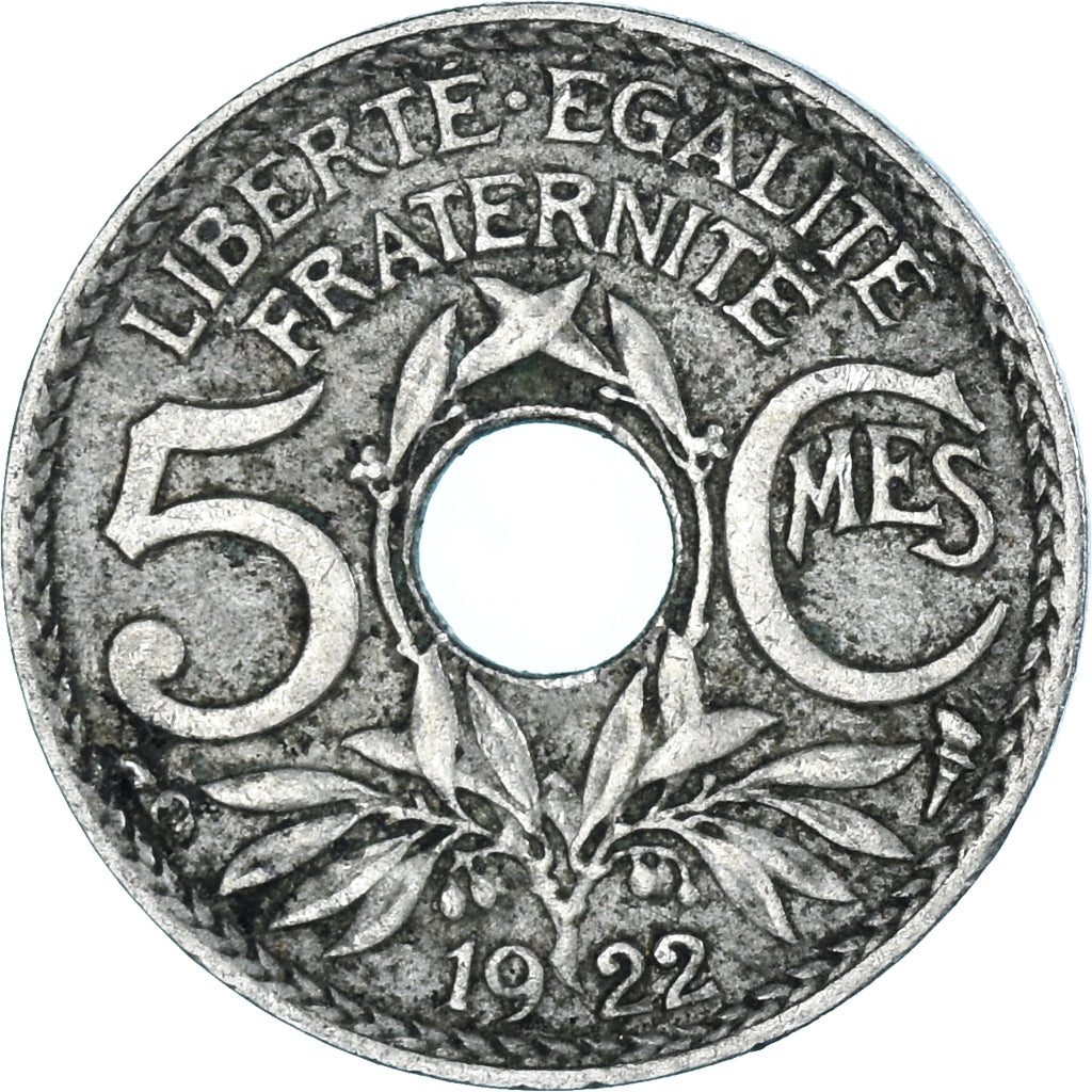 Coin, France, 5 Centimes, 1922