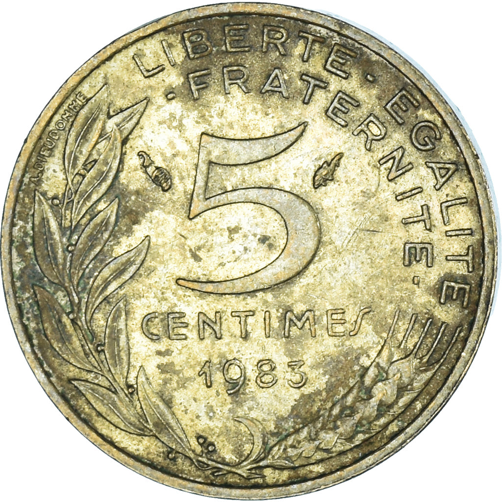 Moneta, Francja, 5 Centimes, 1983