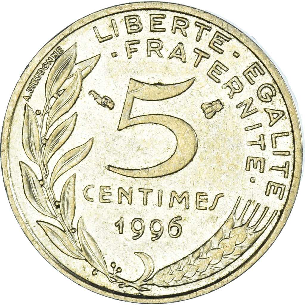Coin, France, 5 Centimes, 1996
