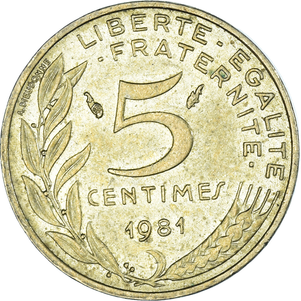 Moneta, Francia, 5 Centimes, 1981