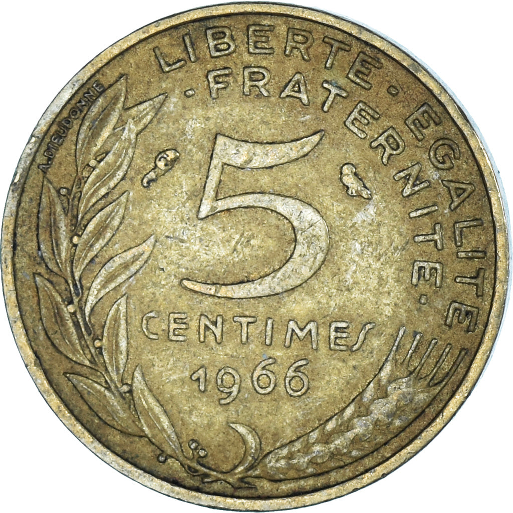 Moneta, Francia, 5 Centimes, 1966