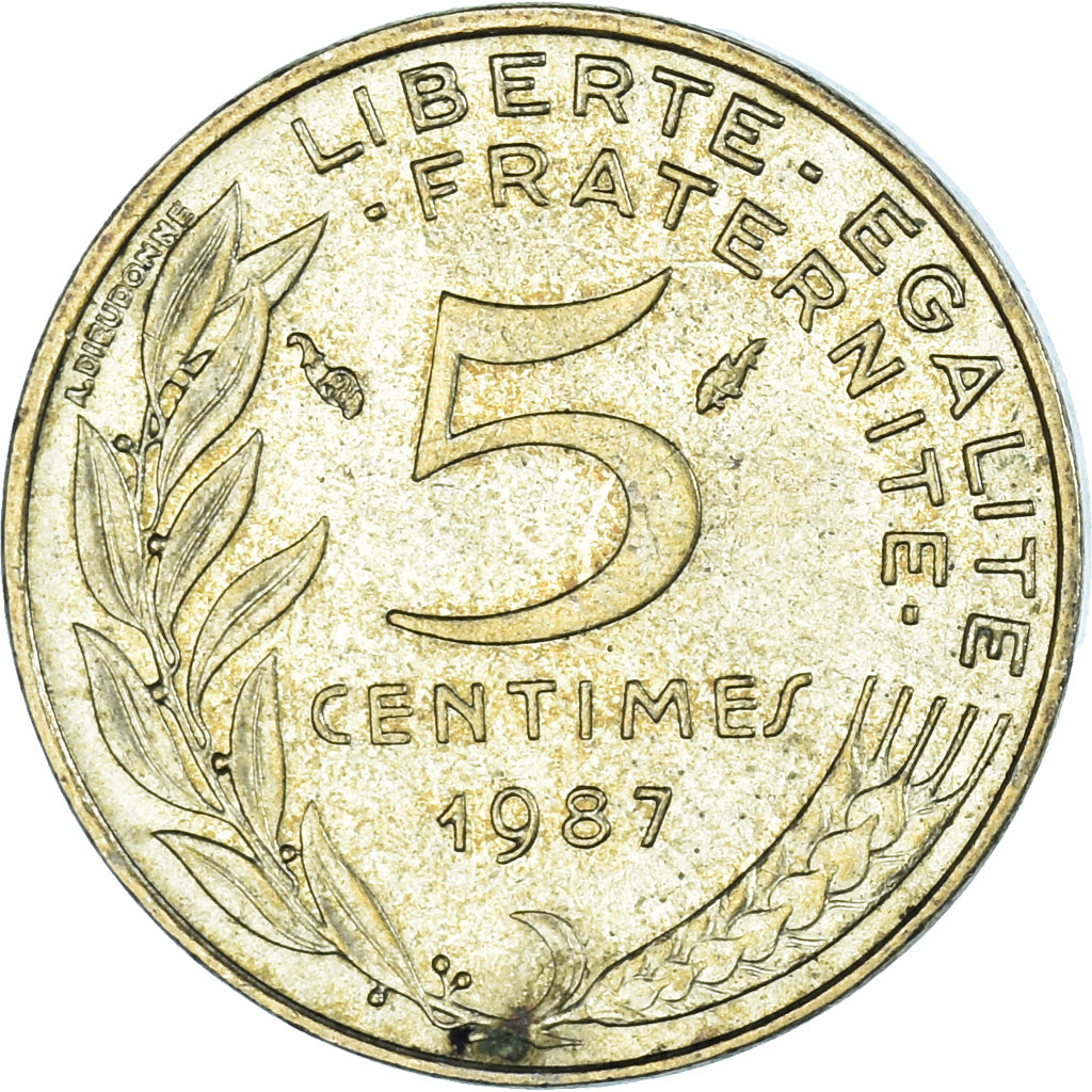Moneta, Francia, 5 Centimes, 1987